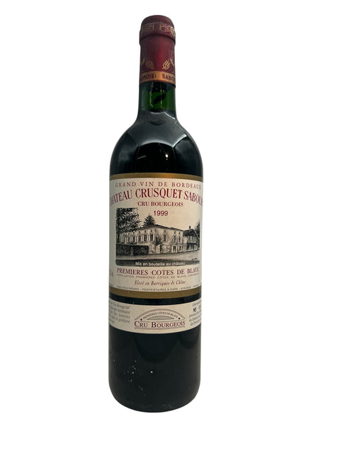 Flasche Rotwein Chateau Crusquet Sabourin 1999