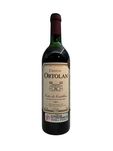 Flasche Chateau Ortolan Cotes de Castillon 1989