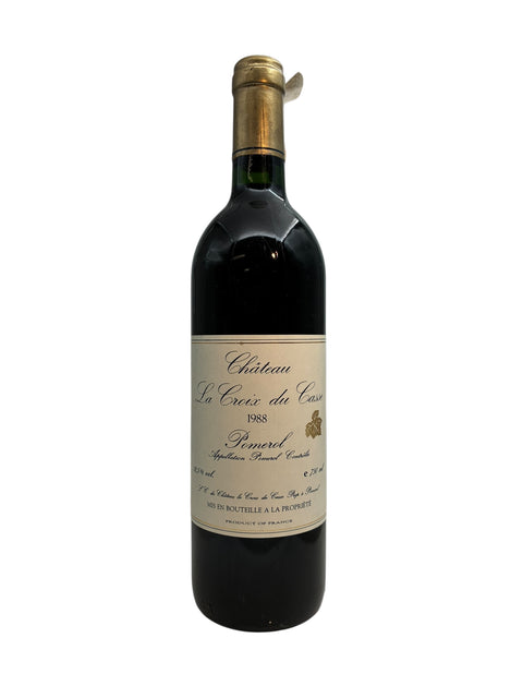 Flasche Rotwein Château La Croix du Casse 1988 Pomerol