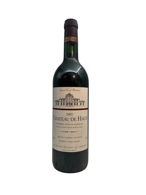 Flasche Rotwein Chateau de Haux 2002