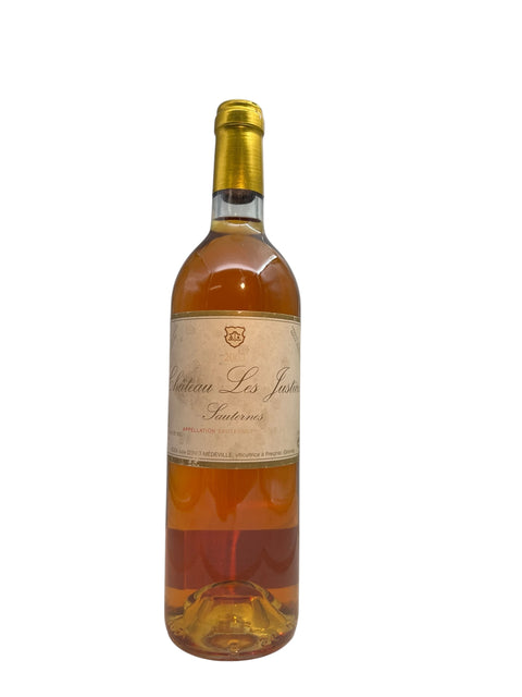 Château Les Justices 2005 Flasche goldener Dessertwein
