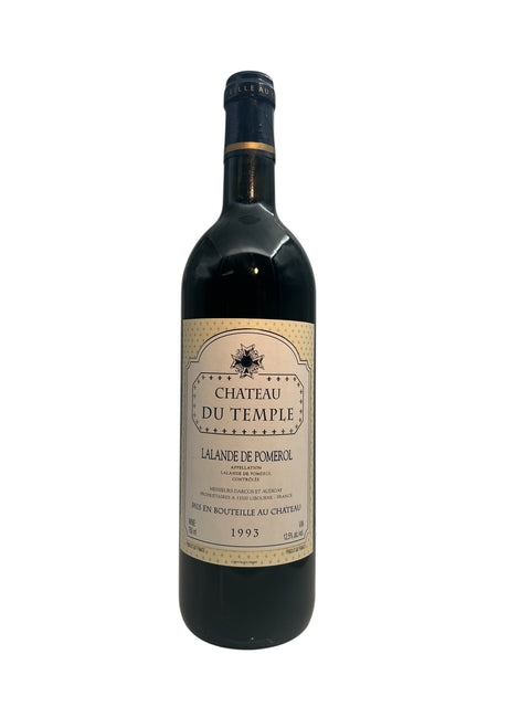 Flasche Rotwein Lalande de Pomerol Chateau du Temple 1993