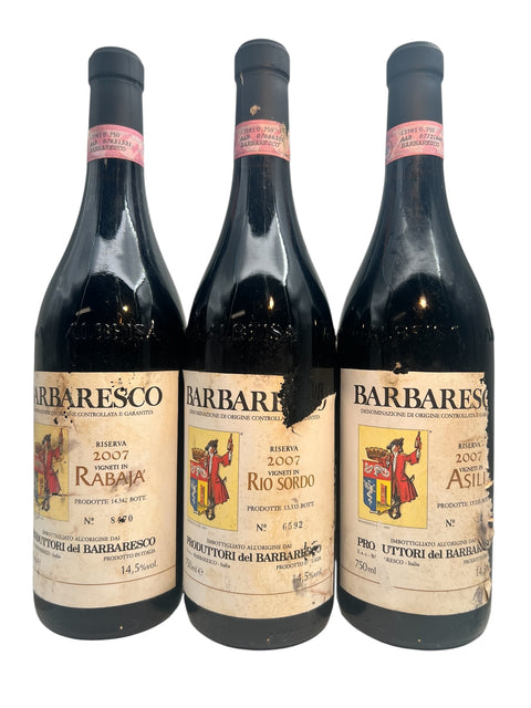 Drei Flaschen Barbaresco 2007 von Produttori del Barbaresco