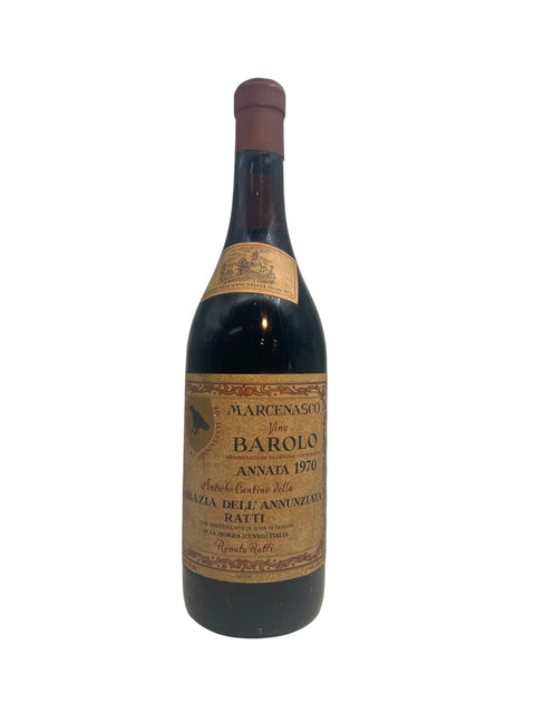 Flasche Marcenasco Barolo von Renato Ratti Jahrgang 1970