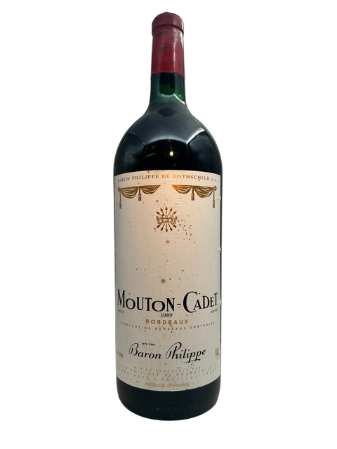 Flasche Mouton Cadet Rotwein aus dem Jahr 1989