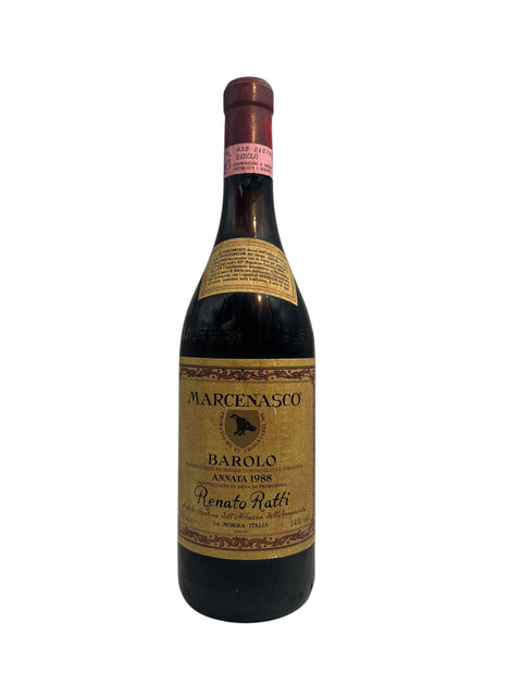 Flasche Rotwein Barolo Renato Ratti 1988