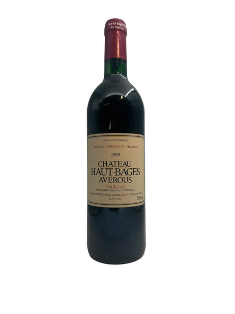 Flasche Rotwein Chateau Haut-Bages Averous 1989