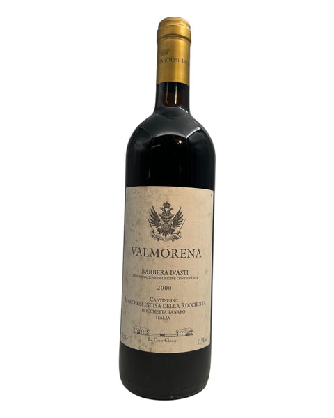 Flasche Valmorena Barbera d'Asti aus dem Jahr 2000 von Marchesi Incisa della Rocchetta