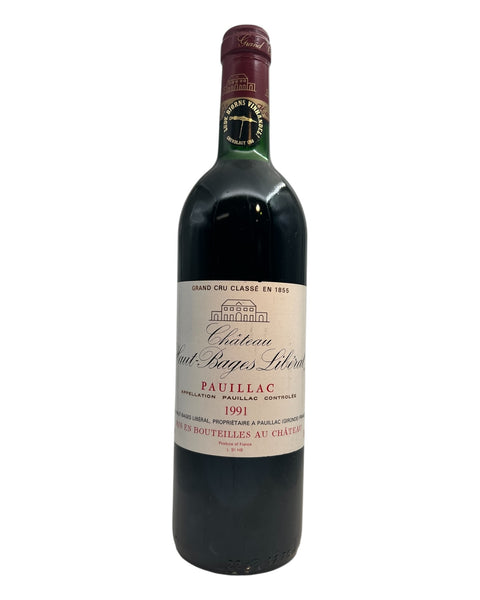 Flasche Rotwein Château Haut-Bages Libéral 1991 aus Bordeaux