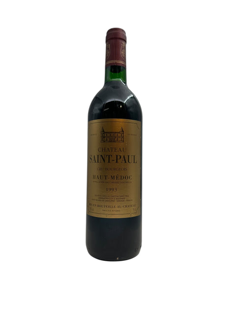 Flasche Rotwein des Haut-Médoc Château Saint-Paul 1993
