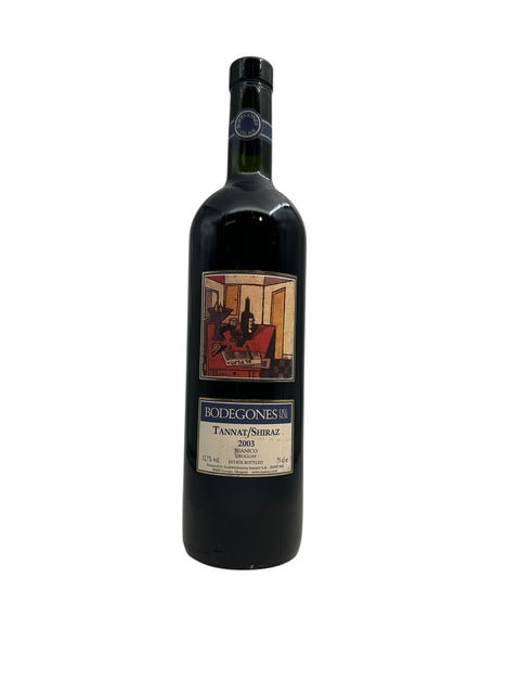 Flasche Rotwein Tannat Shiraz Bodegones del Sur 2003