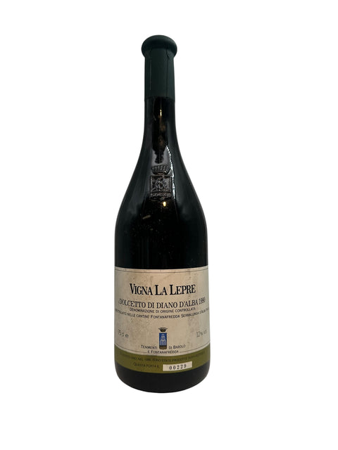 Flasche Dolcetto di Diano d'Alba 1990 von Fontanafredda