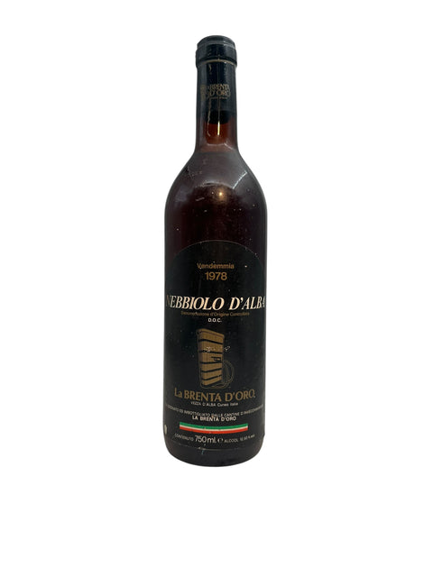 Flasche Rotwein Nebbiolo d'Alba La Brenta d'Oro 1978