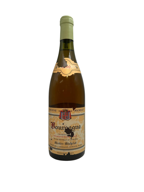 Flasche Burgunder-Weißwein von Domaine Michelot 1990