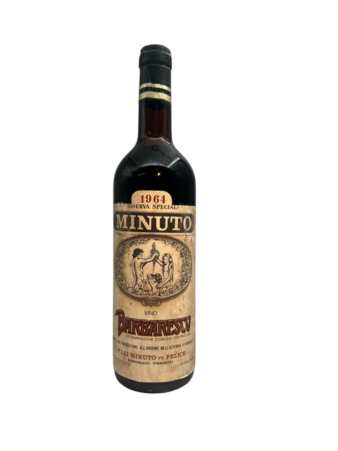 Flasche Wein Barbaresco Minuto 1964