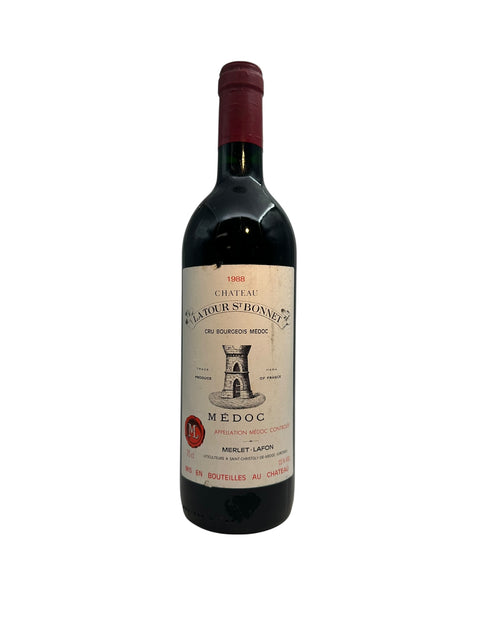 Flasche Rotwein Chateau Latour St Bonnet 1988 aus dem Médoc