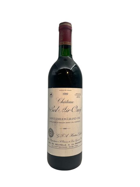 Flasche Rotwein Château Bel-Air Ouÿ 1989 Saint-Émilion Grand Cru