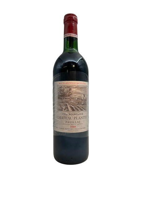 Flasche Rotwein Chateau Plantey 1988 aus Pauillac