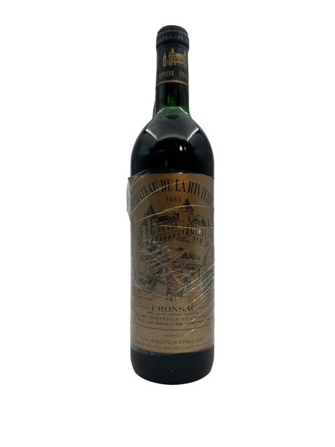 Flasche Rotwein Chateau de la Riviere 1985