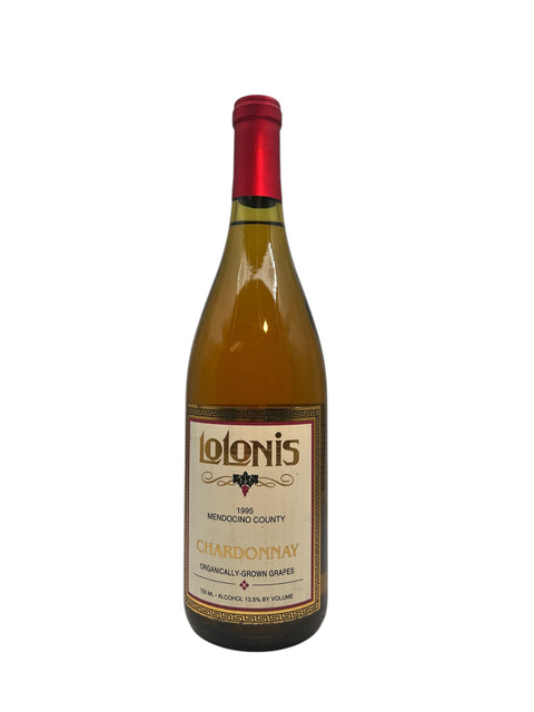 Flasche Chardonnay Lolonis 1995 mit roter Kapsel