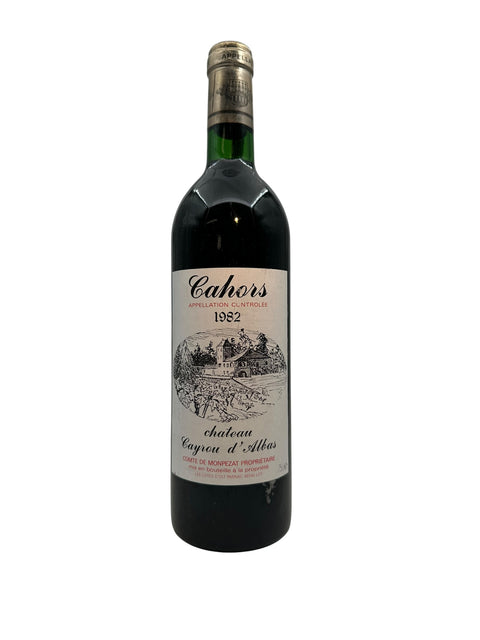 Flasche Cahors Chateau Cayrou Jahrgang 1982 Rotwein