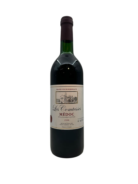 Flasche Rotwein Les Comtesses Médoc 1998