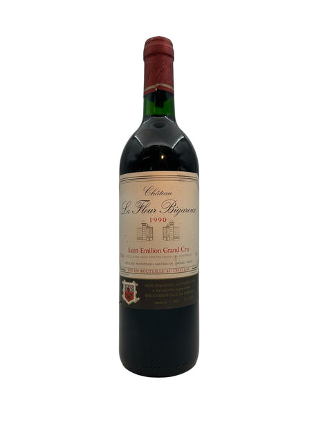 Flasche Rotwein La Fleur Bigaroux Château 1990