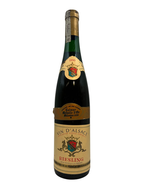 Riesling-Weißwein aus Cave de Ribeauvillé, Jahrgang 1990