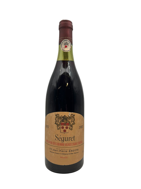 Flasche Rotwein Séguret Jean-Pierre Brotte 1983