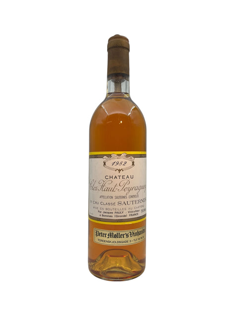 Flasche Dessertwein vom Château Clos Haut-Peyraguey 1982