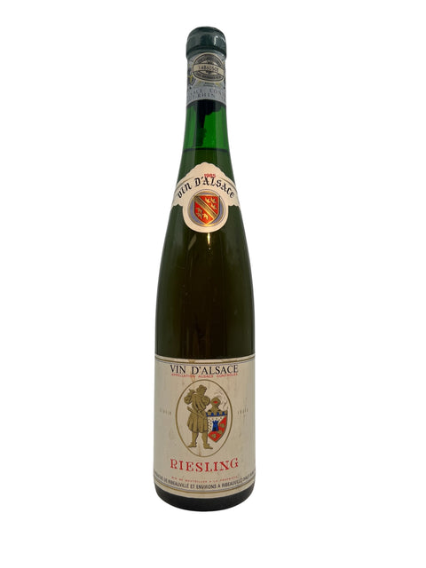 Flasche Weißwein Riesling Vin d'Alsace aus dem Jahr 1985