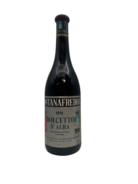 Flasche Rotwein Dolcetto d'Alba Fontanafredda 1991