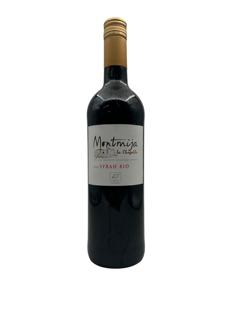 Flasche Syrah Montmija 2022 Bio-Rotwein