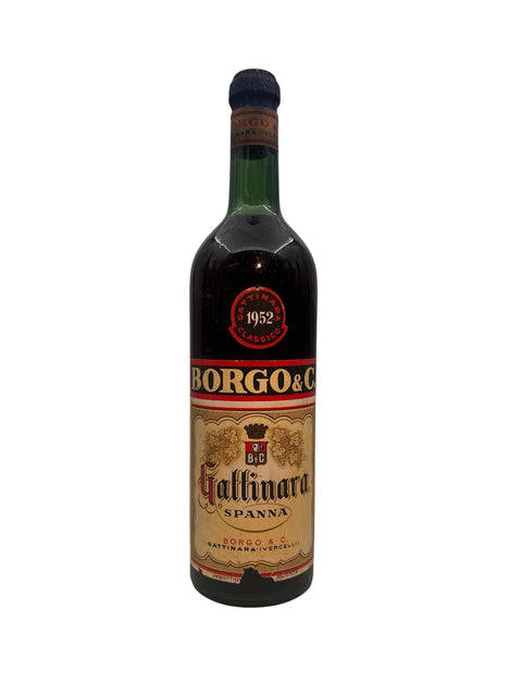 Flasche Gattinara Borgo & C 1952 Rotwein