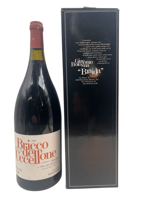 Bricco dell'Uccellone Braida 2000 Flasche mit luxuriöser Verpackung