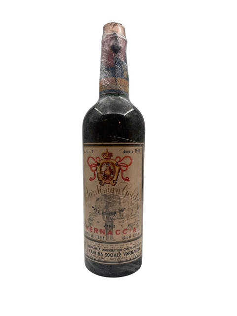 Flasche sardischer Gold Vernaccia 1960 Dessertwein