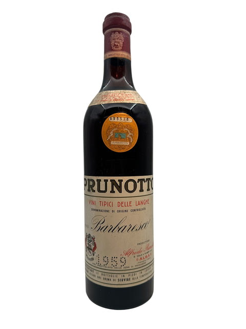 Barbaresco Prunotto 1961 Flasche vorne