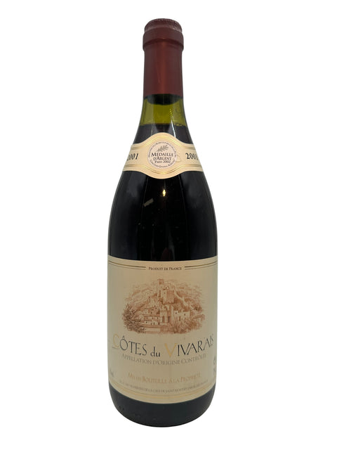 Flasche Côtes du Vivarais Domaine Vivarais Jahrgang 2001