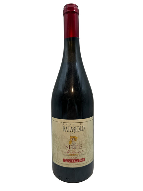 Flasche Rotwein Sfujé Batasiolo 2005 aus Monferrato