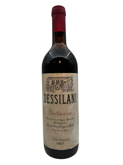 Flasche Gattinara Dessilani 1987 Rotwein