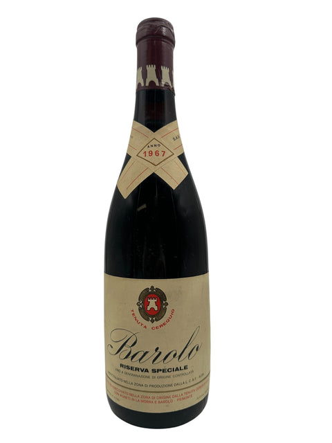 Barolo-Weinflasche Tenuta Cerequio Jahrgang 1967