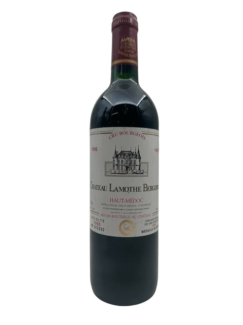 Flasche Rotwein Chateau Lamothe Bergeron 1996 aus Haut-Médoc