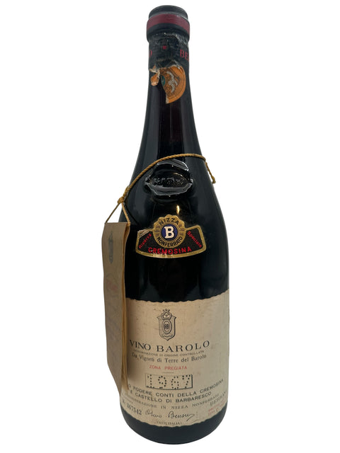 Flasche Vino Barolo Conti della Cremosina 1968