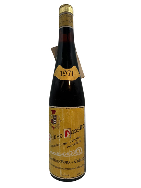 Flasche Caluso Passito von 1971 Massimo Boux