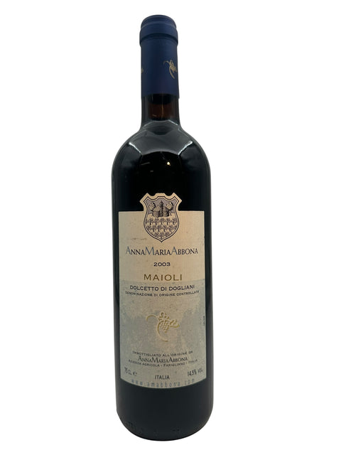 Flasche Maioli Anna Maria Abbona 2003 Rotwein
