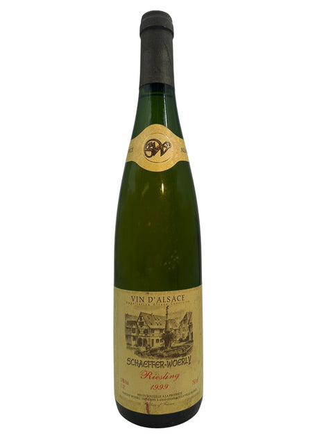 Flasche Riesling Schaeffer-Woerly 1999 Weißwein
