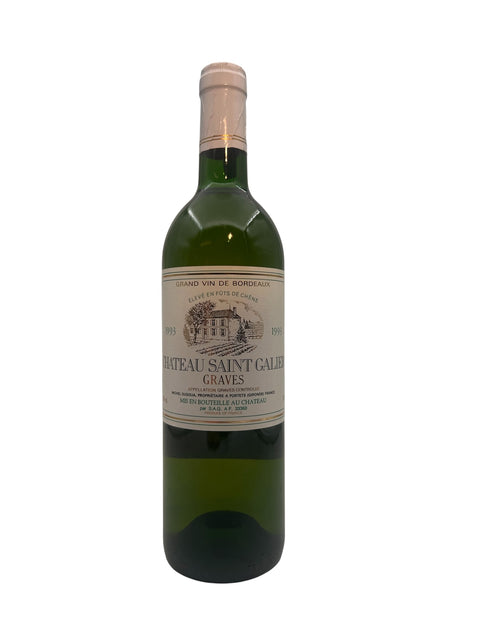 Flasche Weißwein Château Saint Galer Graves Jahrgang 1993