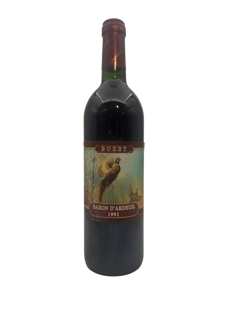 Flasche Rotwein Buzet Baron d'Ardeuil 1991