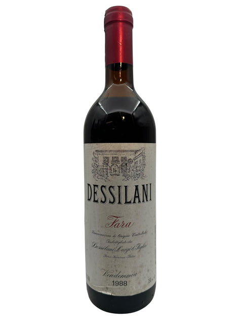 Flasche Rotwein von Dessilani Fara 1988