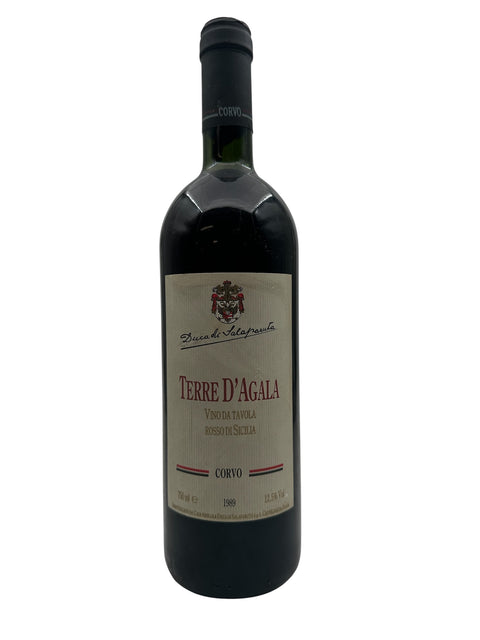 Flasche Rotwein Terre D'Agala Corvo 1989